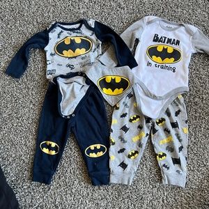Batman Bodysuits, Pants, and Bib set